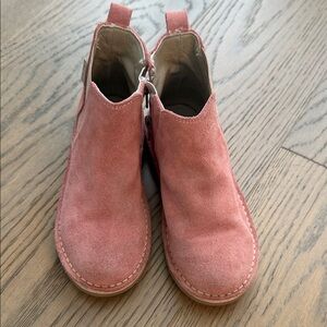Cienta Pink Suede Ankle Boots for Kids